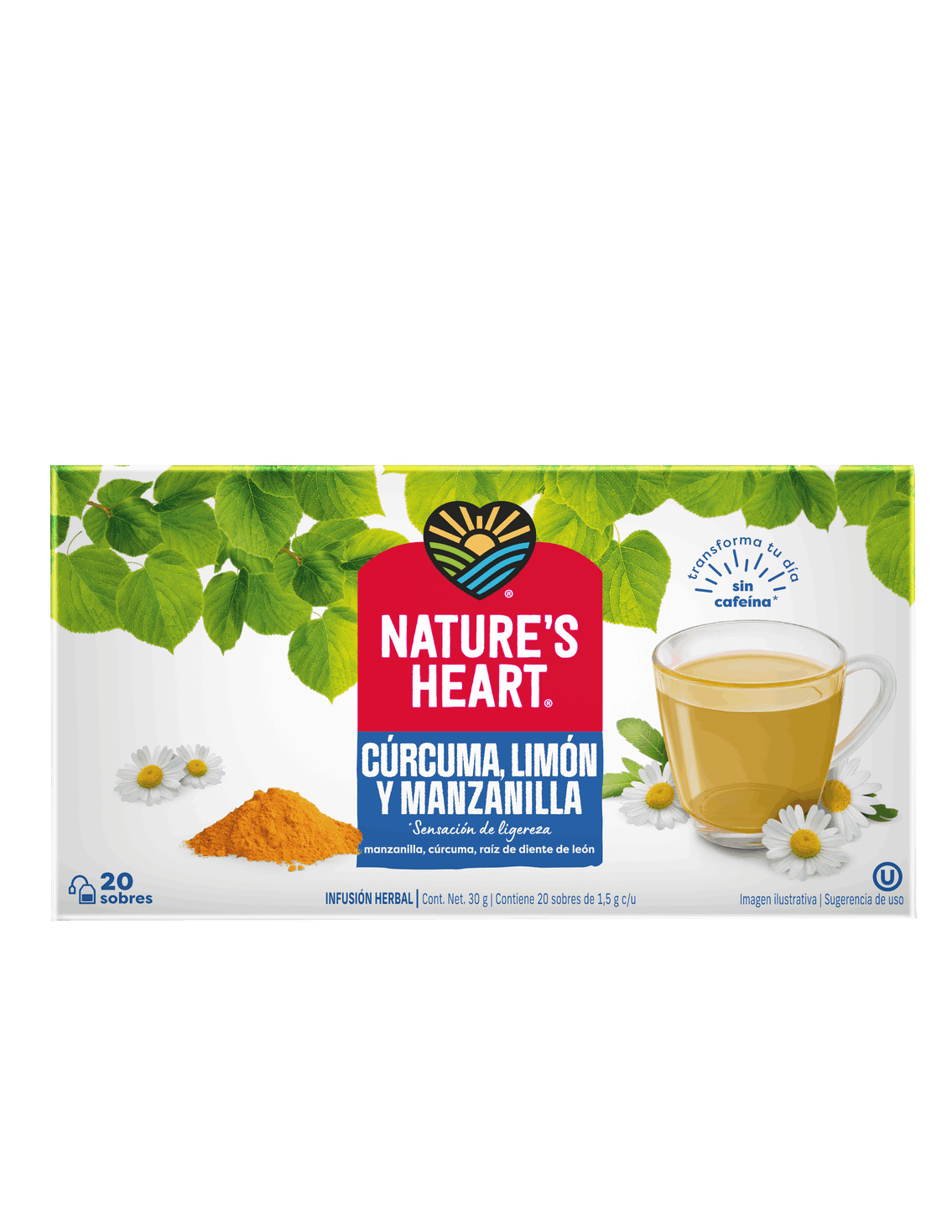 Nature's Heart® Té Cúrcuma Limón y Manzanilla