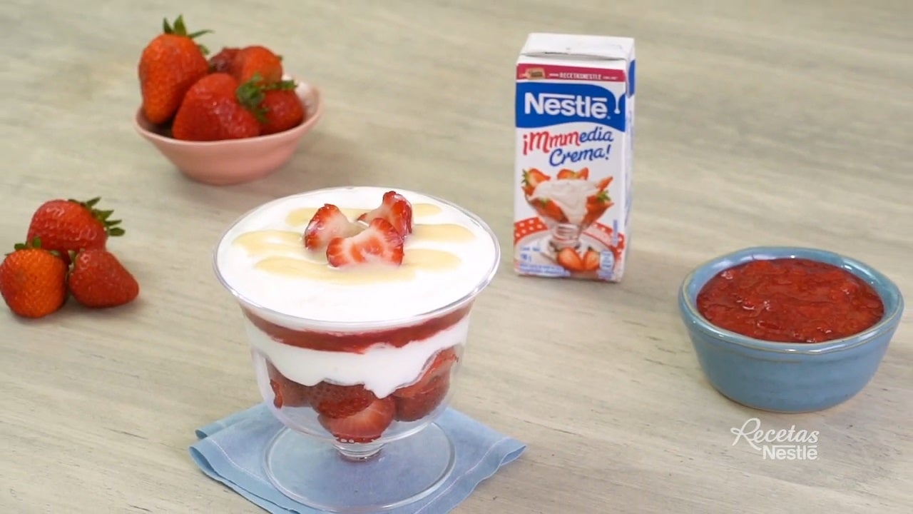 Fresas con crema