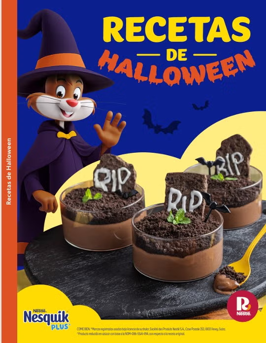 Recipe Recetario Nesquik Halloween Card Image