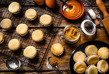 Alfajores con relleno de dulce de leche