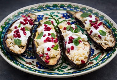 Berenjena rellena con cuscús