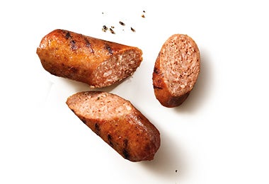 Chorizo en trozos para el arroz con ejote.