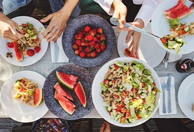 Comida para fiesta tipo buffet