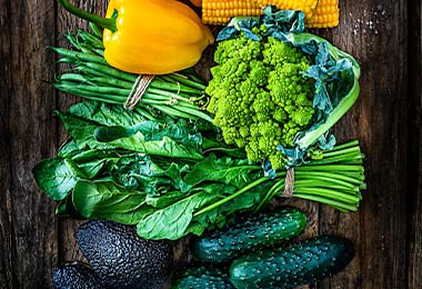 Espinacas junto a otras verduras.