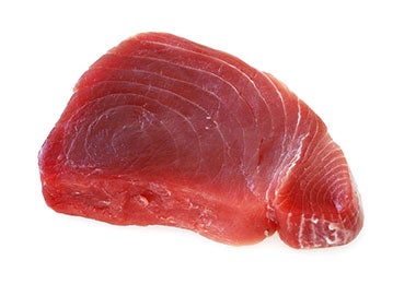 Filete de atún para hacer salchicha de atún.