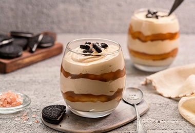 Mousse con galletas, receta con Media Crema de leche 