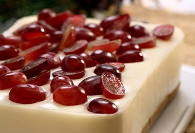 Pay de uvas rojas