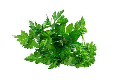 Manojo de perejil para salsa de la merluza en salsa verde.