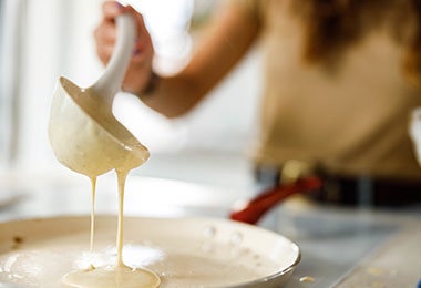 Preparación de masa para waffles  