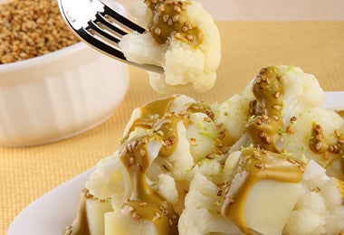 Receta con coliflor y papas al curry 