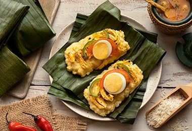 Receta de pollo al desayuno en tamales salados 