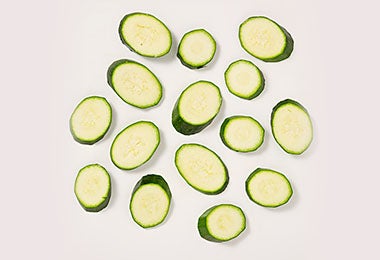Rodajas de calabacita verde