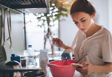 Seguir receta usando báscula de cocina