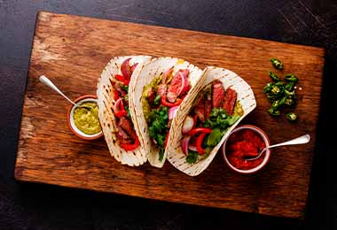 Tacos con cilantro 