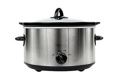 Olla vaporera eléctrica de aluminio.