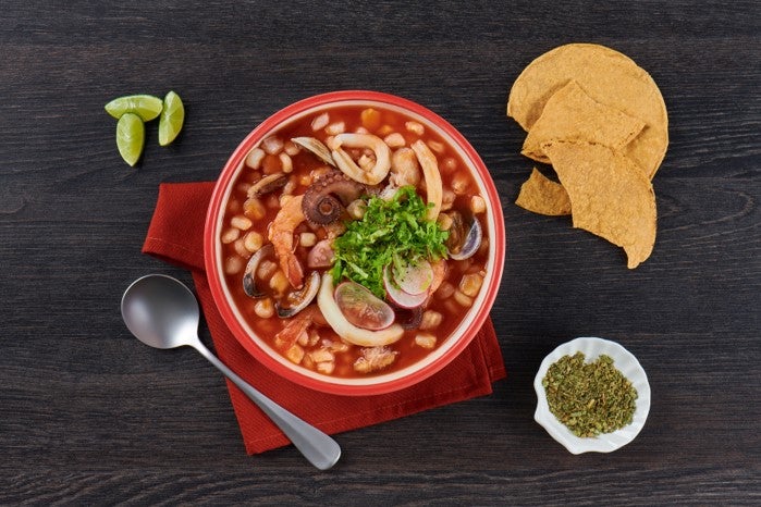 Pozole de mariscos