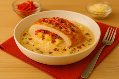Supremas de Pollo con Salsa de Queso