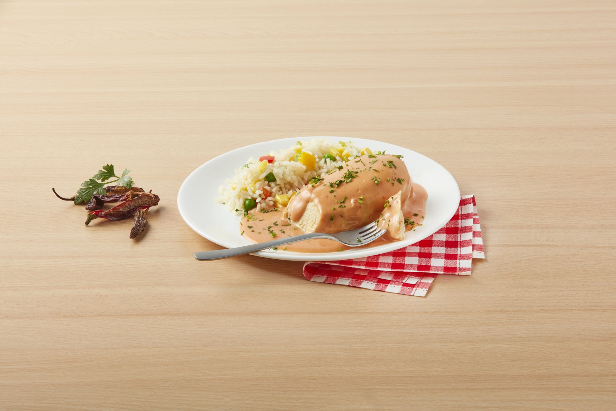 Pollo en crema de chipotle