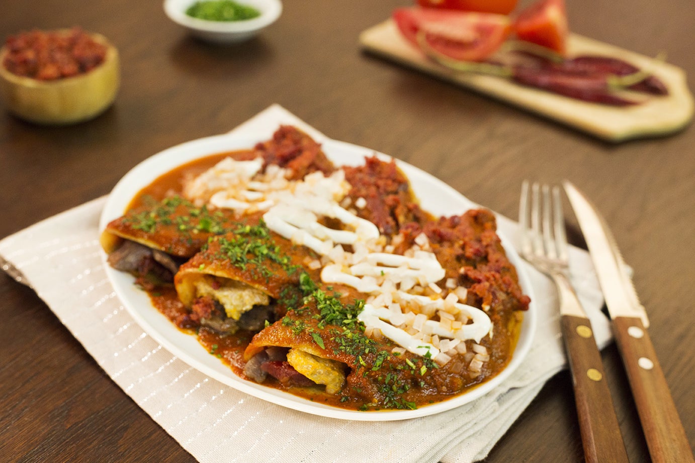 Enchiladas tricolor