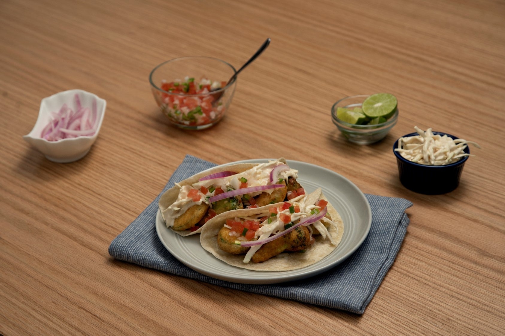 Tacos de vegetales estilo Ensenada