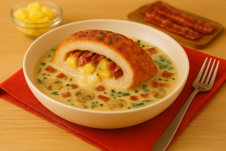 Pechuga Rellena de Piña y Tocino