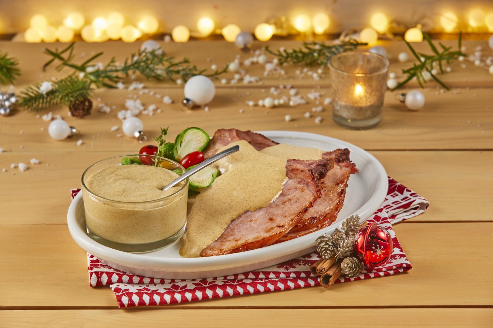 Chuletas con salsa de miel y canela