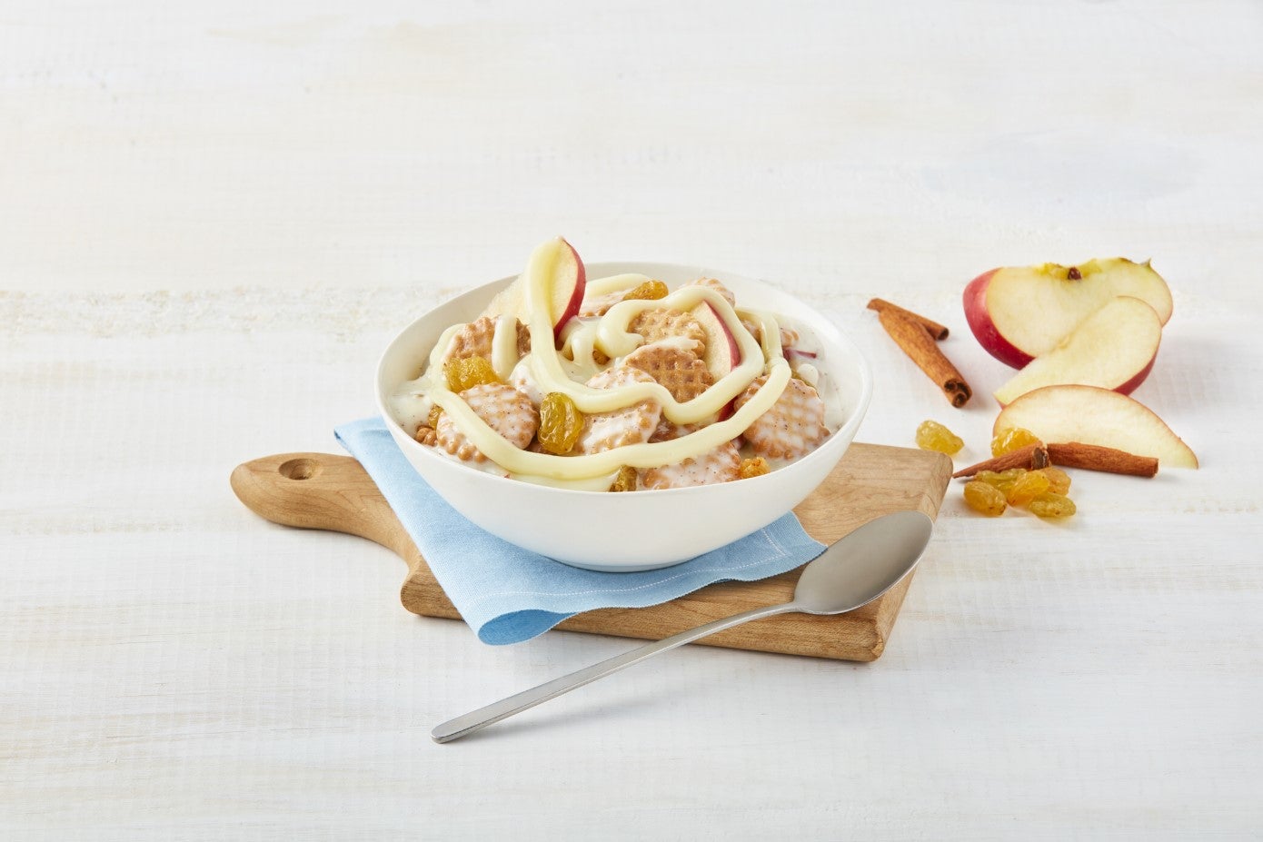 Bowl de galletas con manzana canela