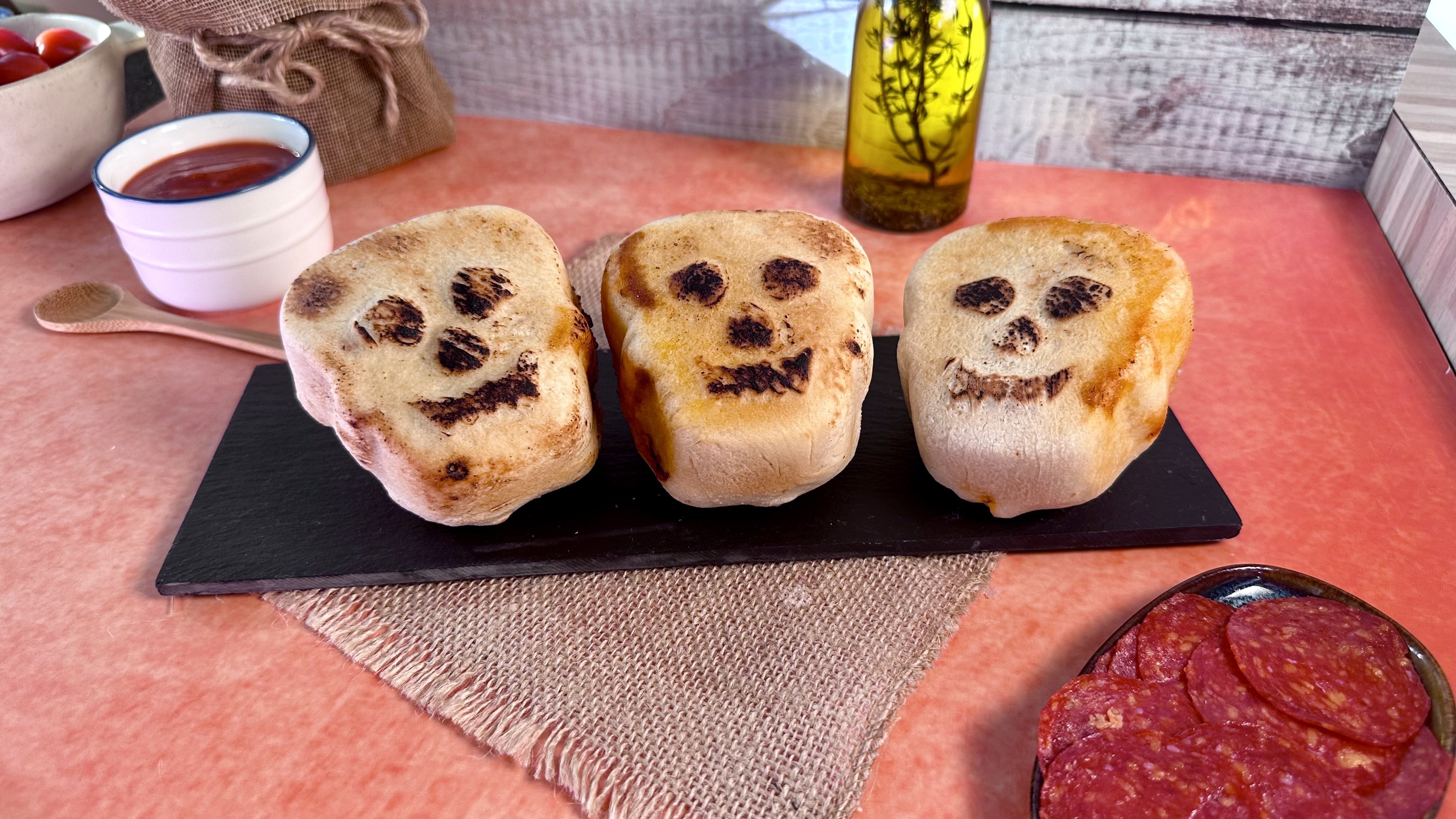 Spooky Skull Pizza