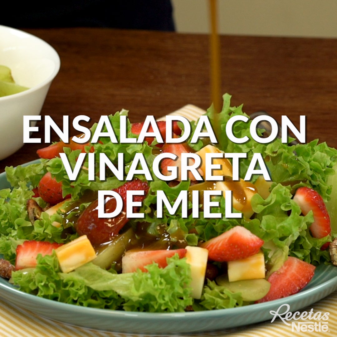 Ensalada con vinagreta de miel