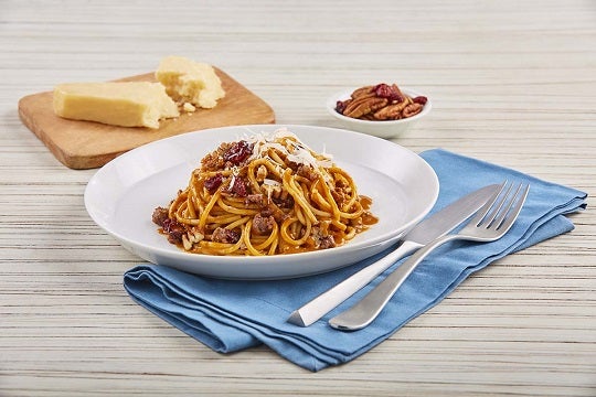 Spaguetti con salsa de 3 chiles