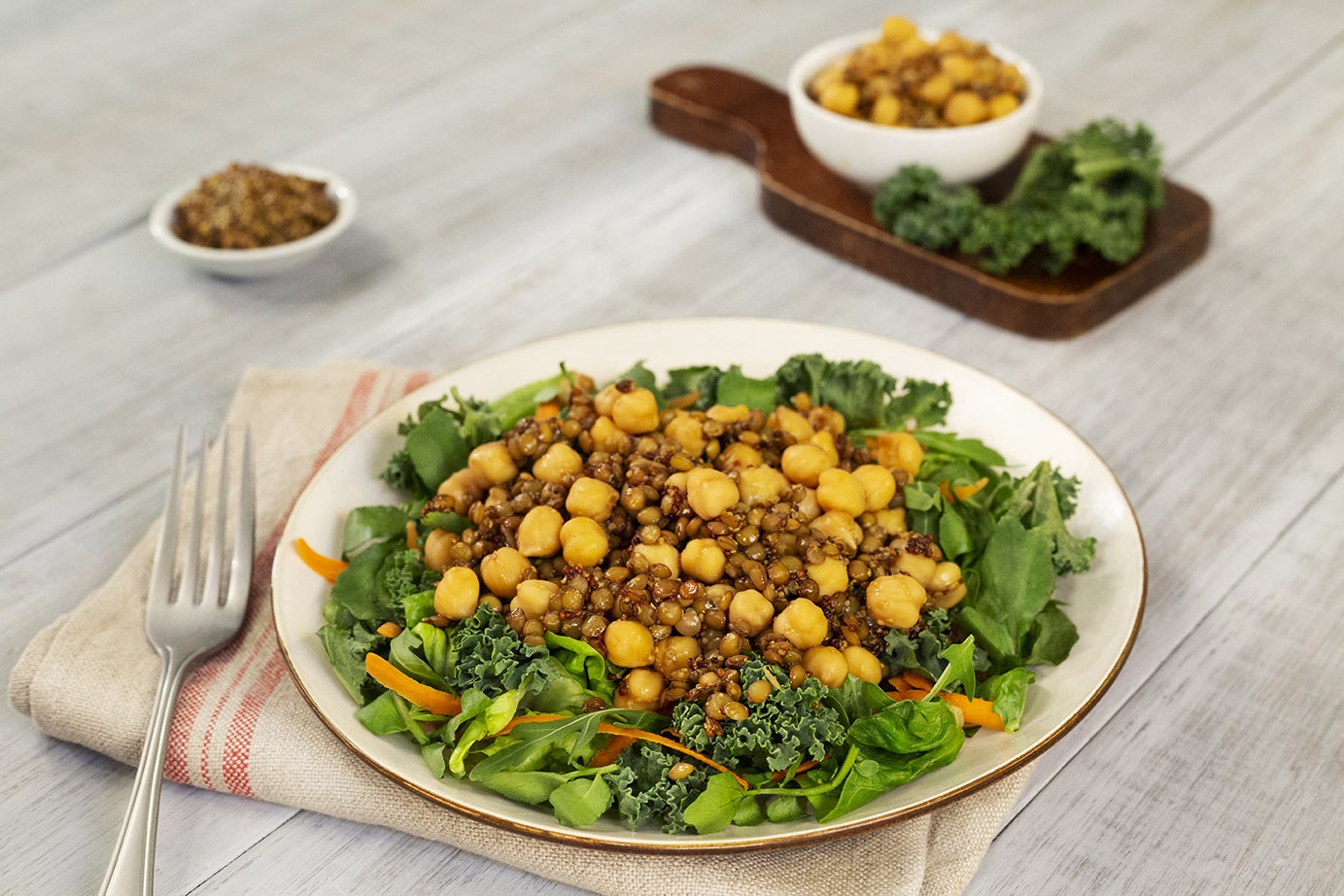 Ensalada verde con leguminosas