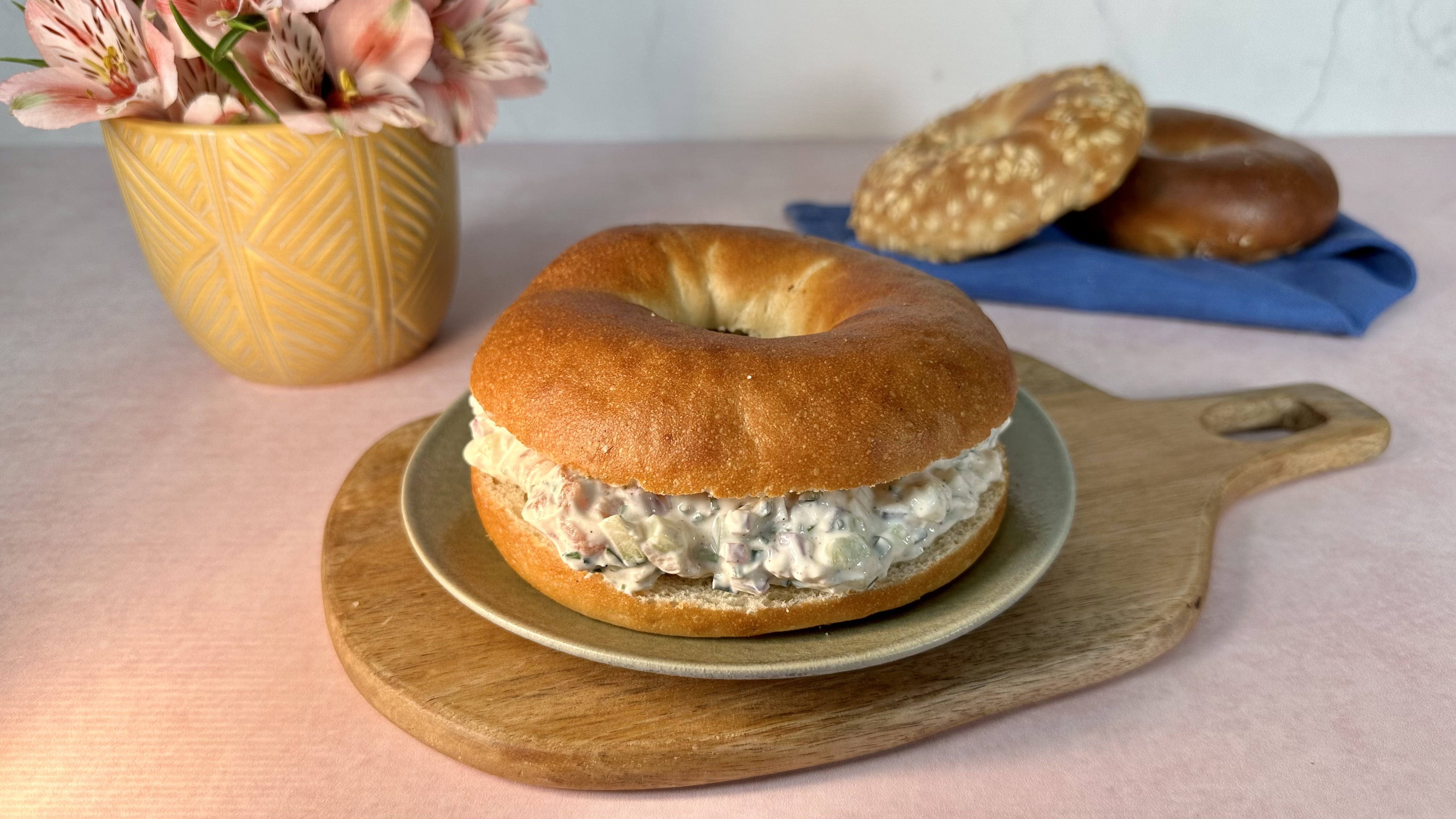 Bagel de Salmón Ahumado