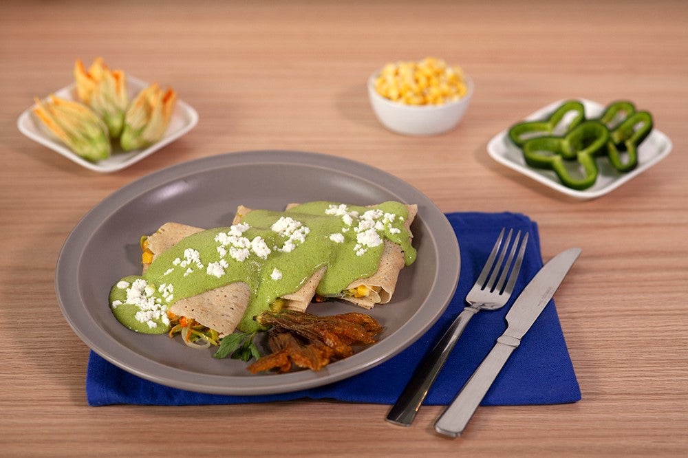 Crepas de flor de calabaza