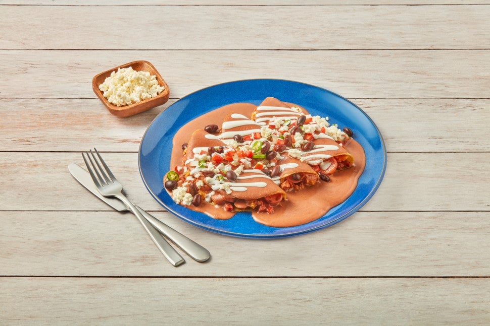 Enfrijoladas charras