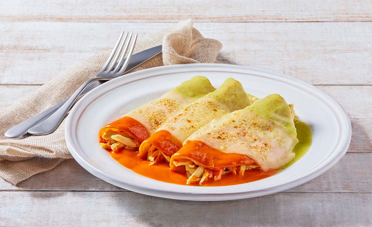 Enchiladas suizas divorciadas