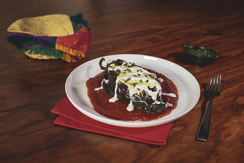 Chile ancho relleno de carne