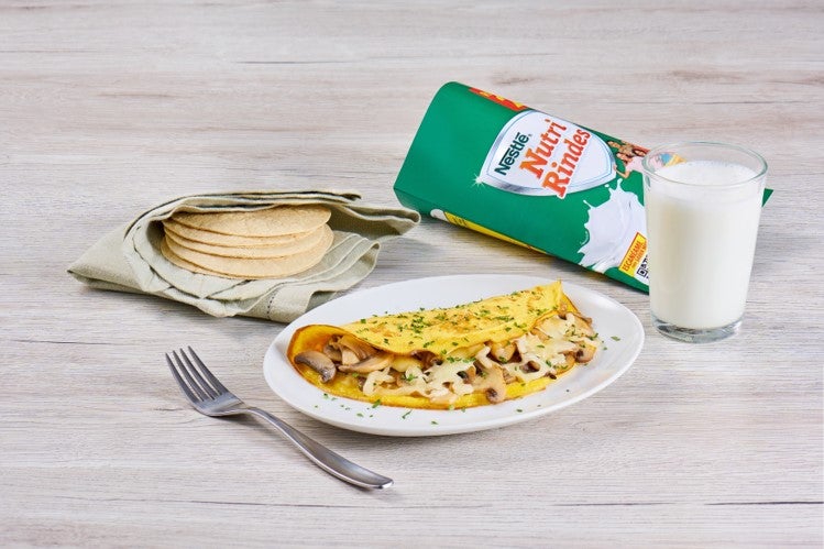 Omelette con champiñones