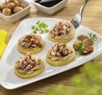 Botana de queso con champiñones