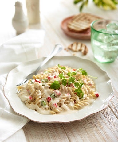 Fusilli cremoso con surimi
