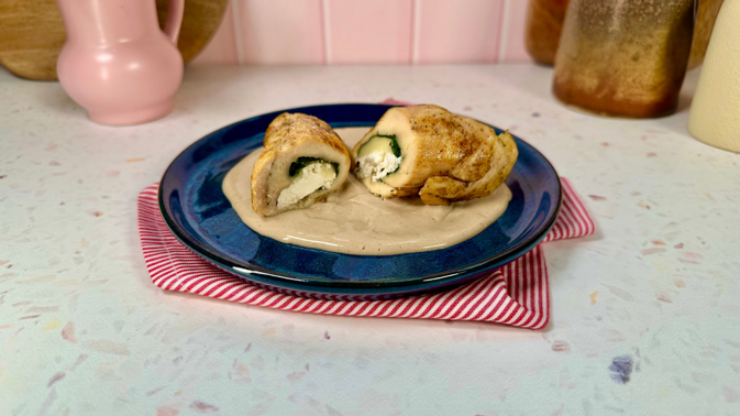 Pechugas Rellenas con Crema de Champiñón Pechugas Rellenas con Crema de Champiñón