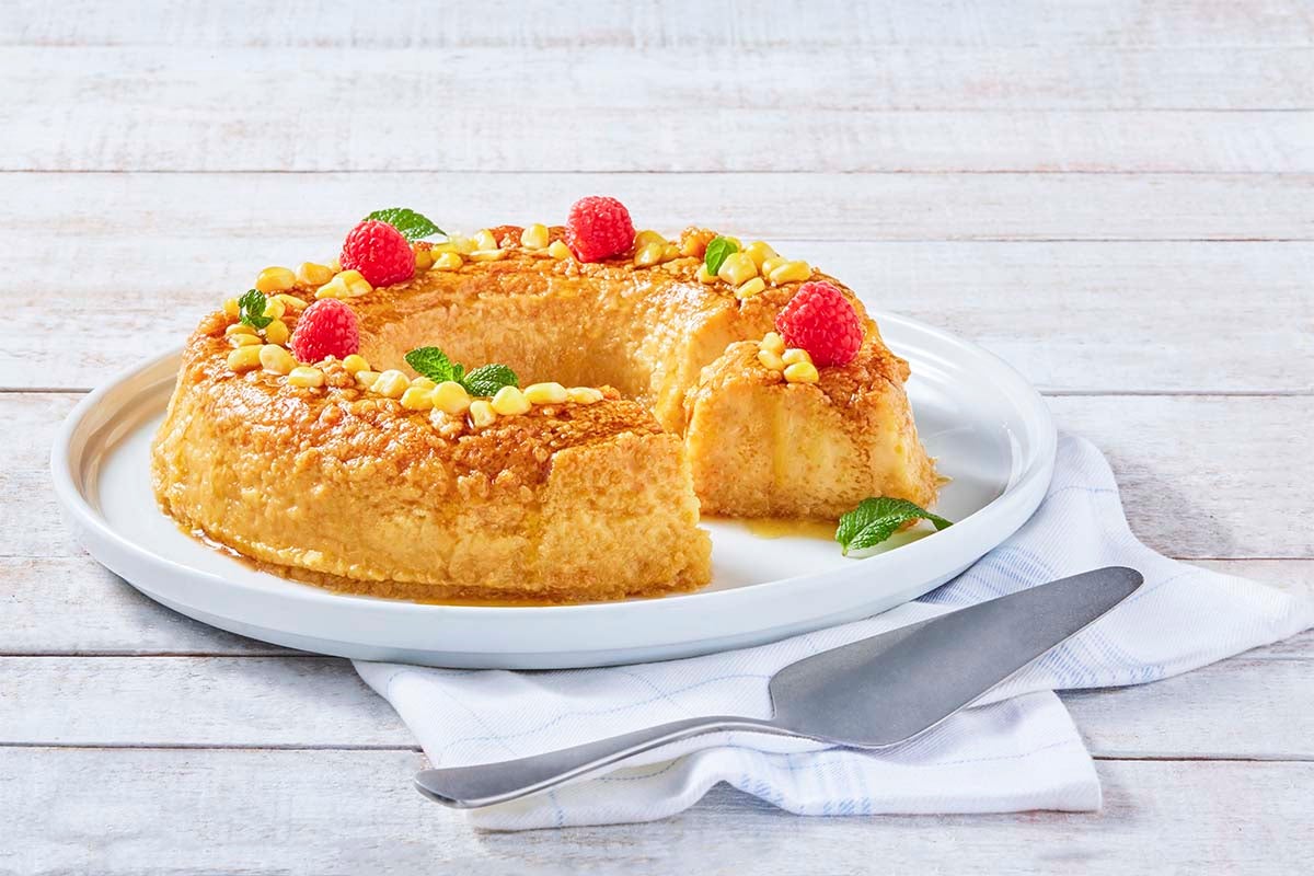 Pastel imposible de elote