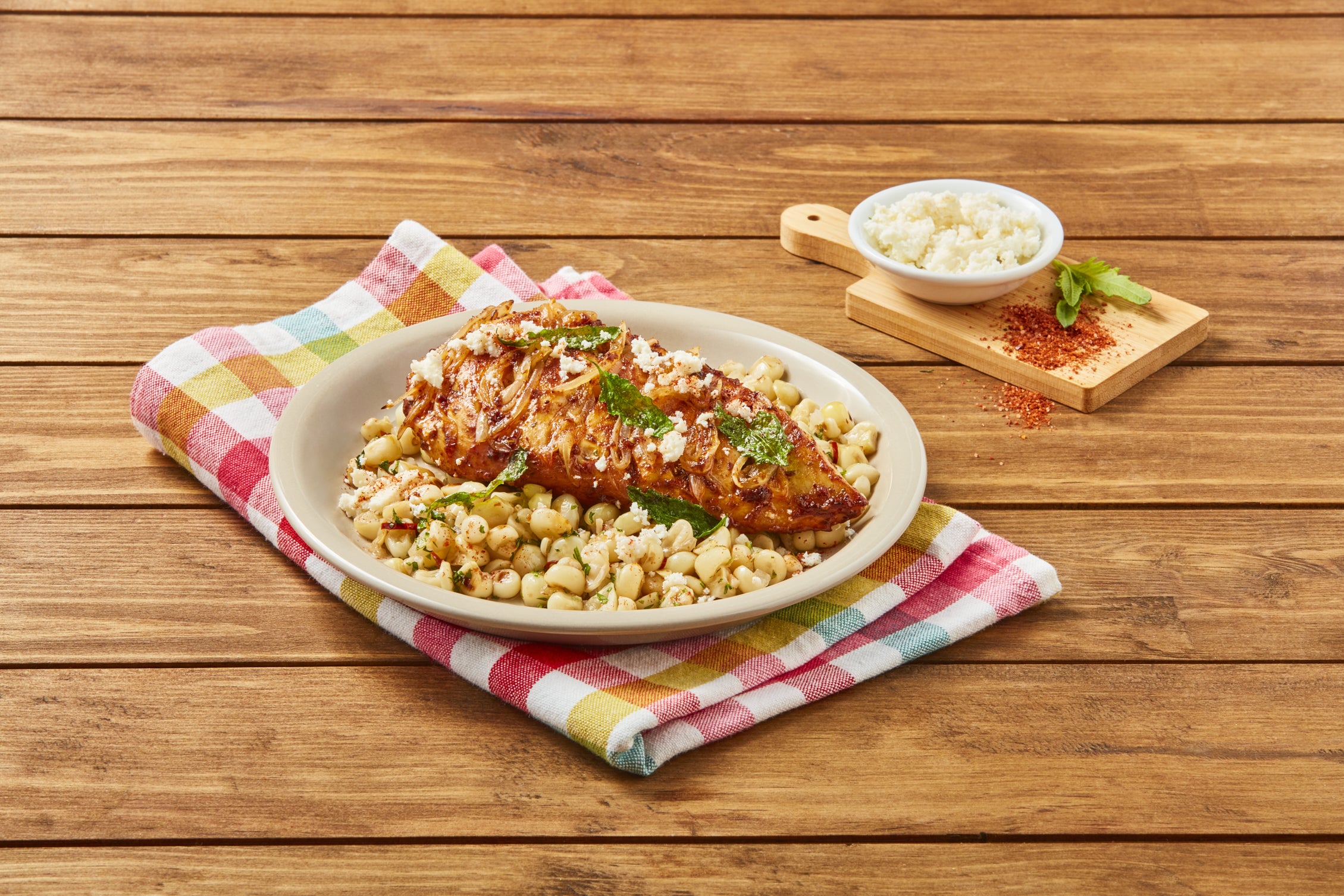 Pollo esquites