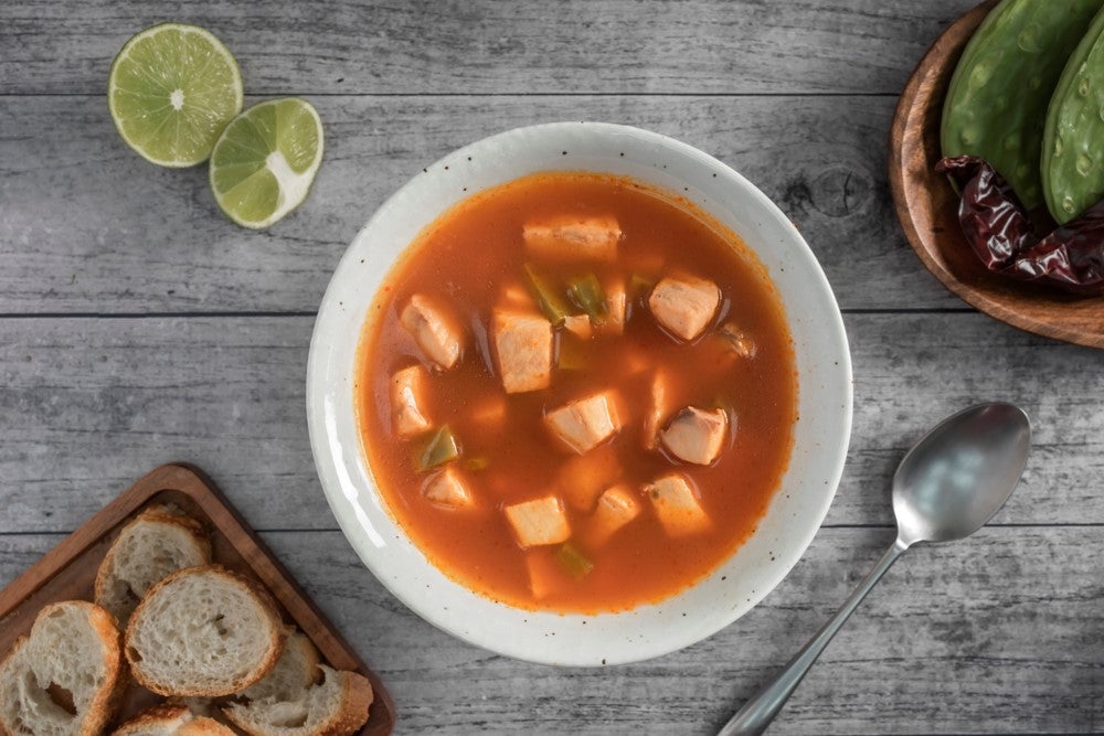 Caldo de Pescado con Nopales