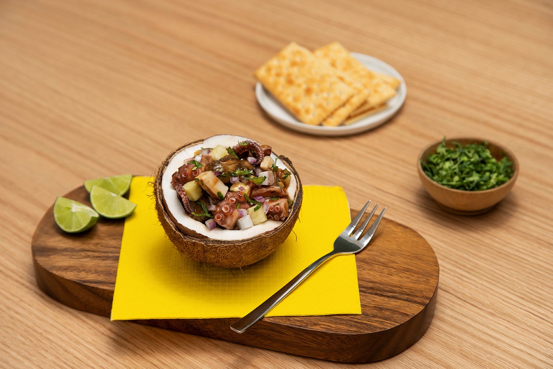 Cocktail de pulpo con ostiones