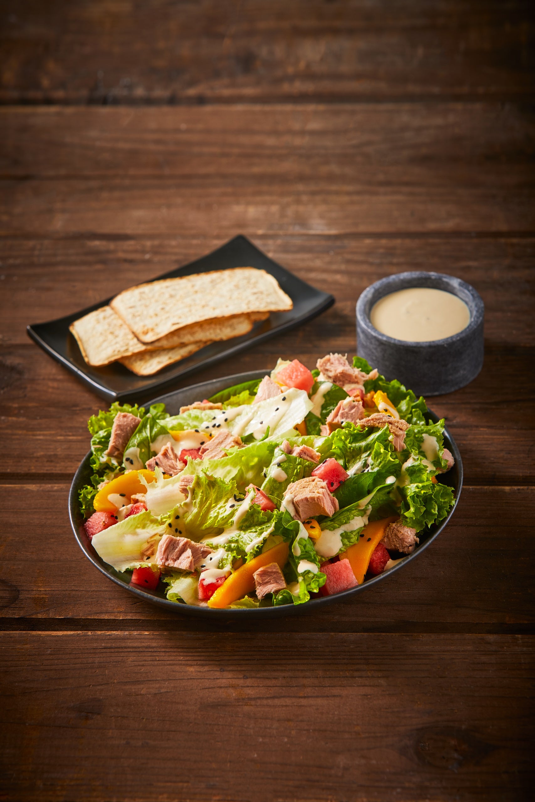 Ensalada con aderezo de jengibre