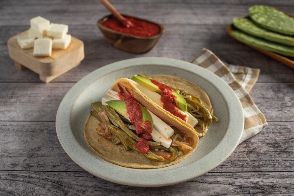 Tacos de Nopal con Queso