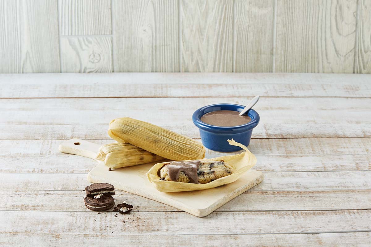 Tamales de galleta de chocolate