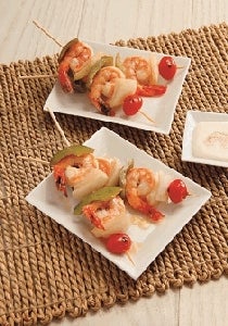 briocheta camaron salsa ajo y pimienta