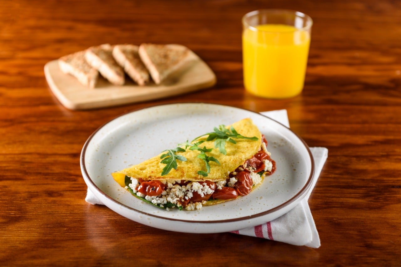 Omelette de Requesón con Espinacas