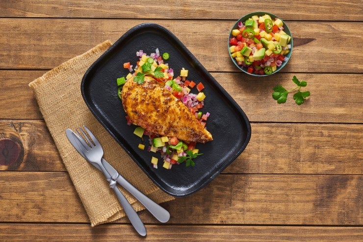 Receta de Pollo Ranchero con pico de gallo